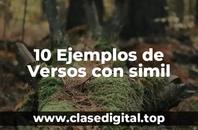 10 Ejemplos de Versos con simil