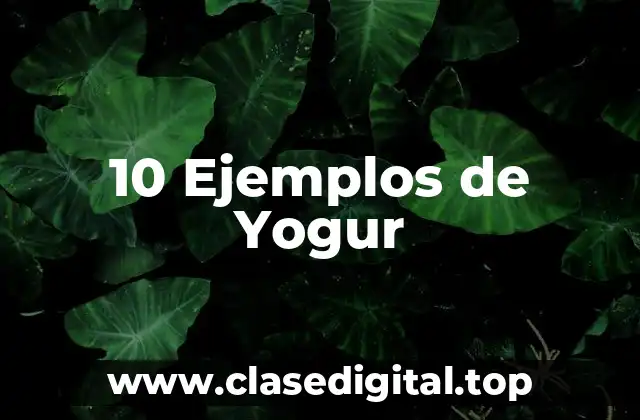 10 Ejemplos de Yogur