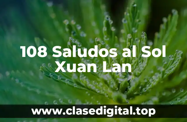 Orígenes y Significado de los 108 Saludos al Sol Xuan Lan