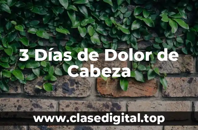 3 Días de Dolor de Cabeza