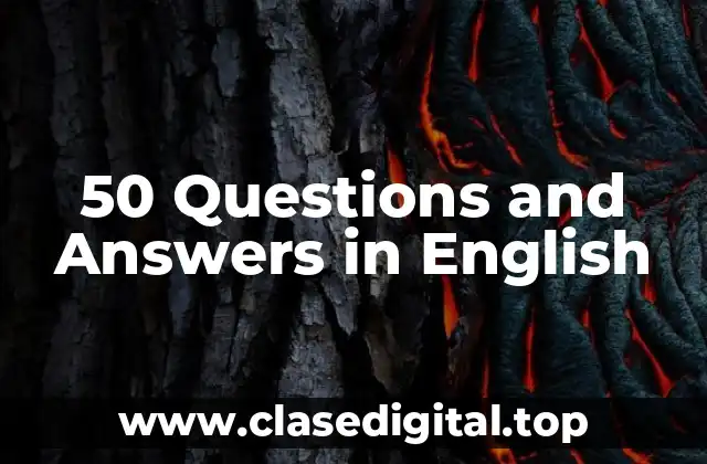 50 Questions and Answers in English