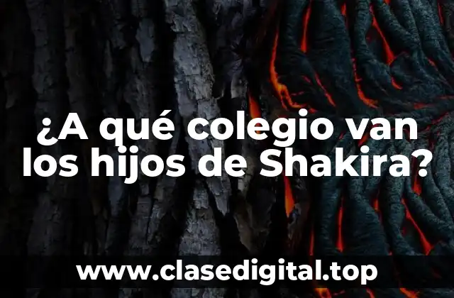 ¿A qué colegio van los hijos de Shakira?