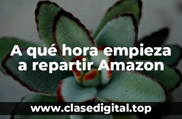 A qué hora empieza a repartir Amazon