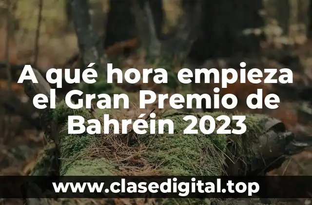 A qué hora empieza el Gran Premio de Bahréin 2023