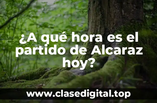 ¿A qué hora es el partido de Alcaraz hoy?