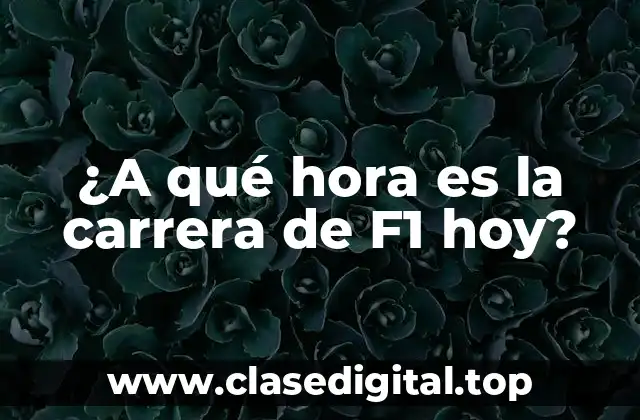 El calendario de carreras de F1