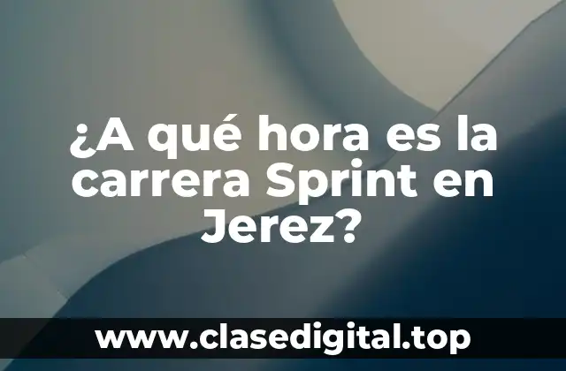 ¿Cuál es el formato de la carrera Sprint en Jerez?