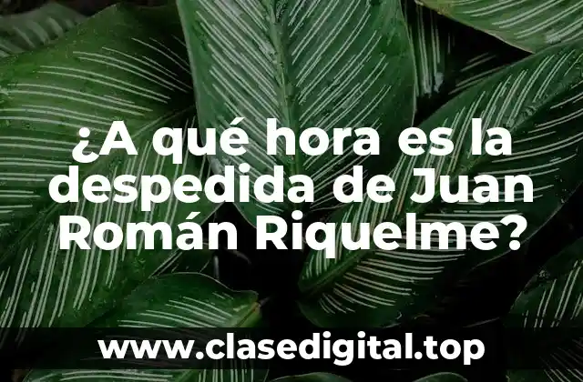¿A qué hora es la despedida de Juan Román Riquelme?