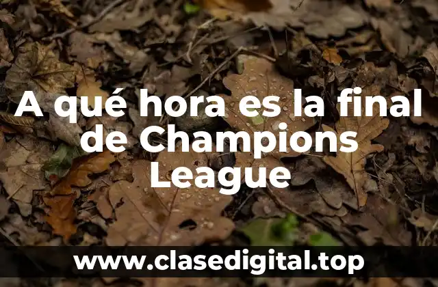 A qué hora es la final de Champions League
