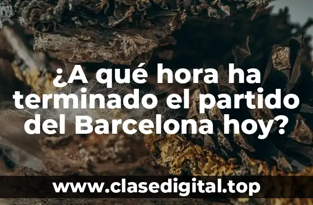 ¿A qué hora ha terminado el partido del Barcelona hoy?