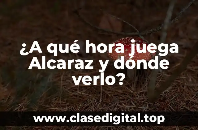 ¿A qué hora juega Alcaraz y dónde verlo?