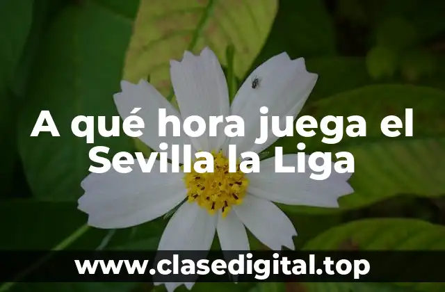 A qué hora juega el Sevilla la Liga