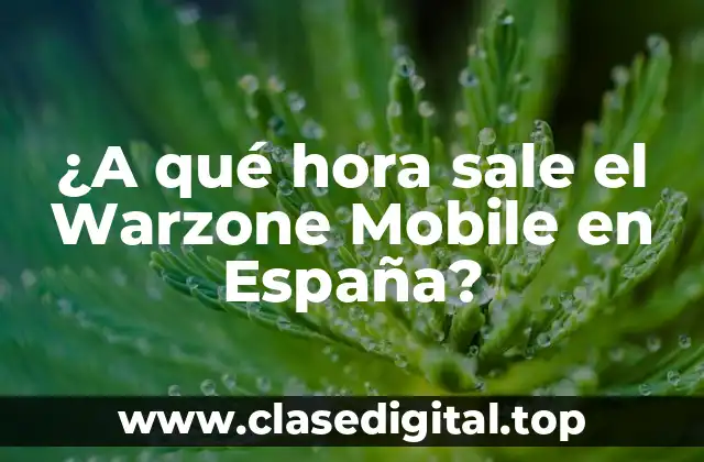 ¿Cuál es la fecha de lanzamiento de Warzone Mobile en España?