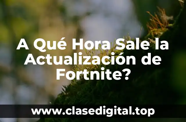 A Qué Hora Sale la Actualización de Fortnite?