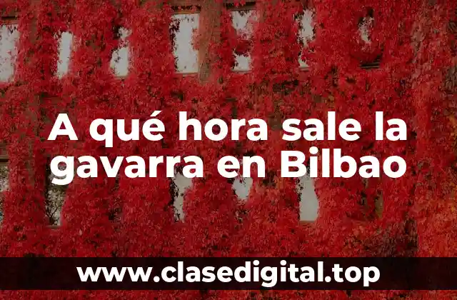A qué hora sale la gavarra en Bilbao