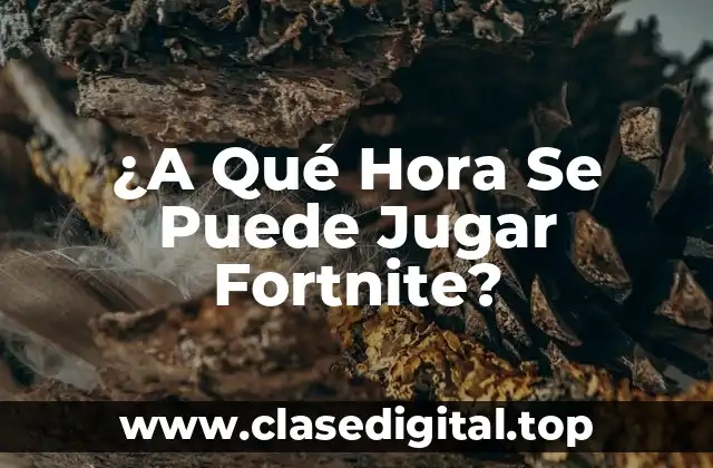 Horarios de Juego de Fortnite - ¿Cuándo Está Disponible?