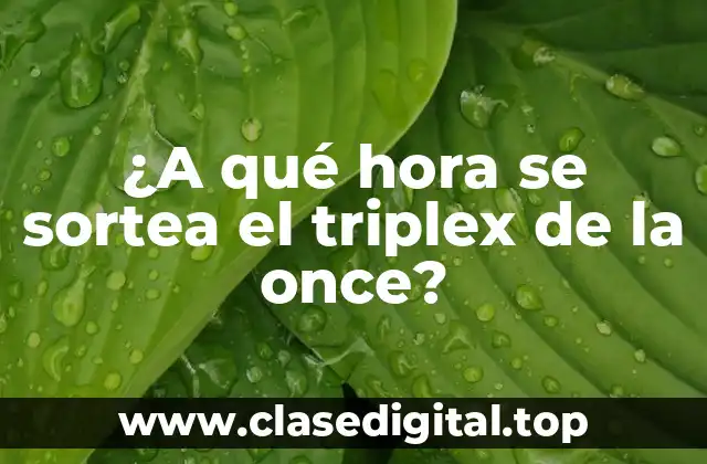 Historia del Triplex de la Once