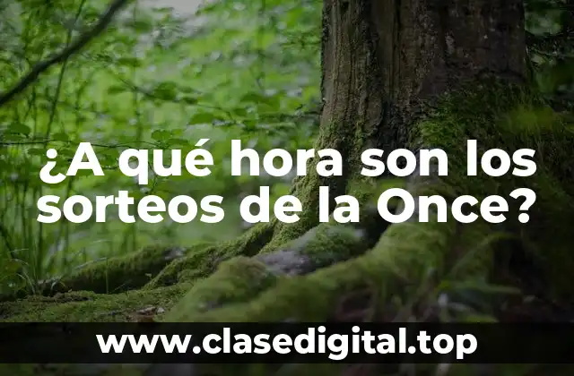 ¿A qué hora son los sorteos de la Once?