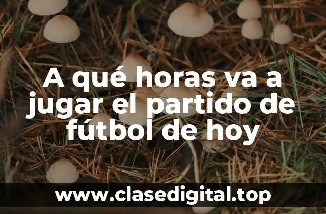 ¿Por qué es importante saber a qué horas va a jugar el partido?