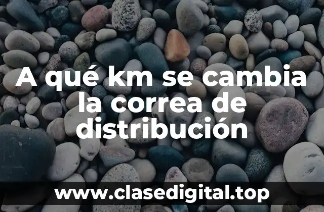 A qué km se cambia la correa de distribución