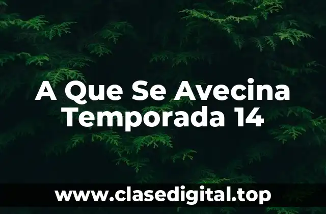 A Que Se Avecina Temporada 14