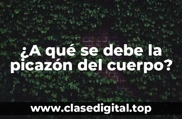 ¿A qué se debe la picazón del cuerpo?