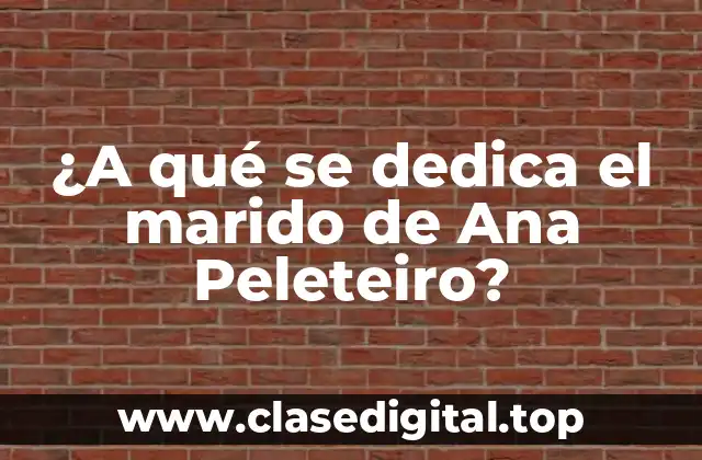 ¿A qué se dedica el marido de Ana Peleteiro?