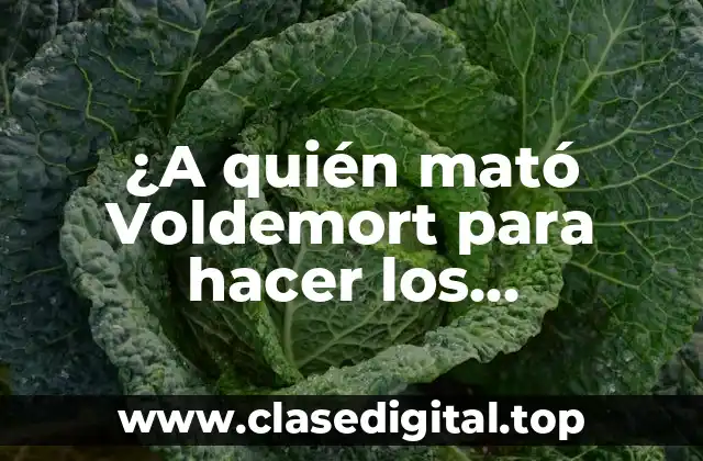 ¿A quién mató Voldemort para hacer los Horrocruxes?