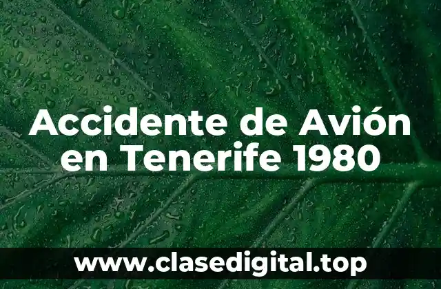 Accidente de Avión en Tenerife 1980