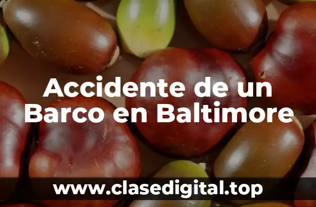 Accidente de un Barco en Baltimore