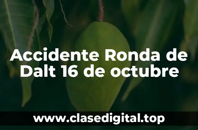 ¿Qué sucedió en la Ronda de Dalt el 16 de octubre de 1972?