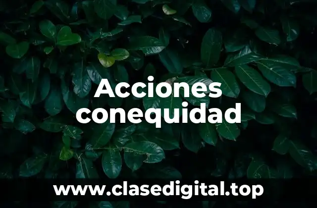 Acciones conequidad