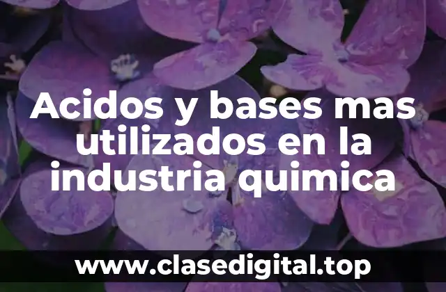 Acidos y bases mas utilizados en la industria quimica