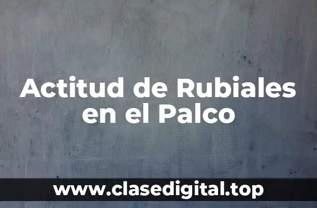 Actitud de Rubiales en el Palco