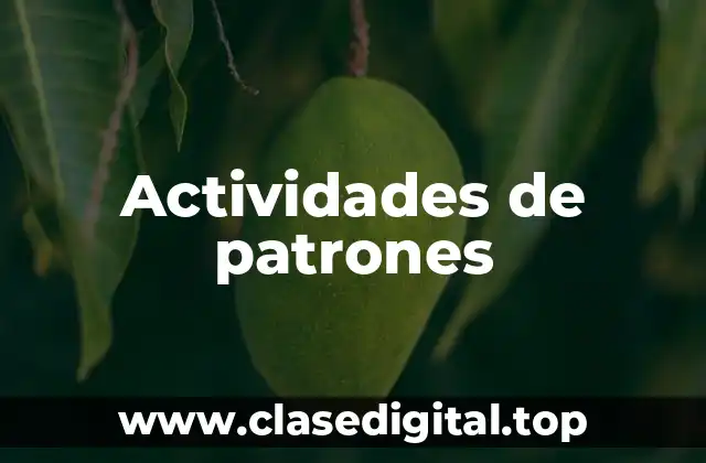 Actividades de patrones
