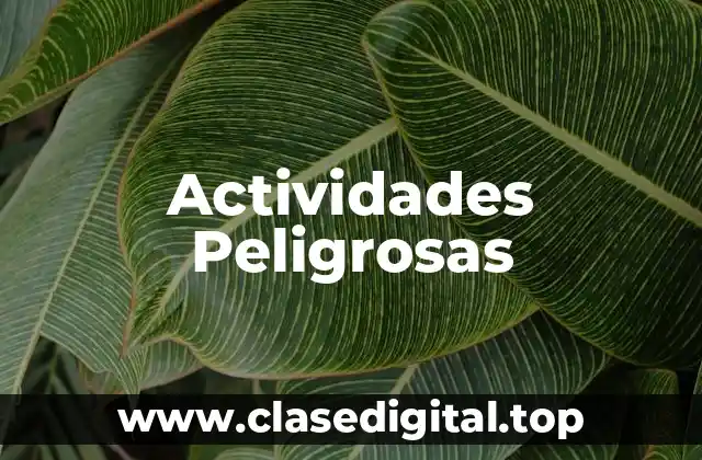 Actividades Peligrosas