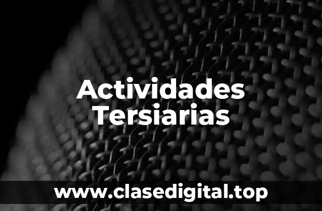 Actividades Tersiarias