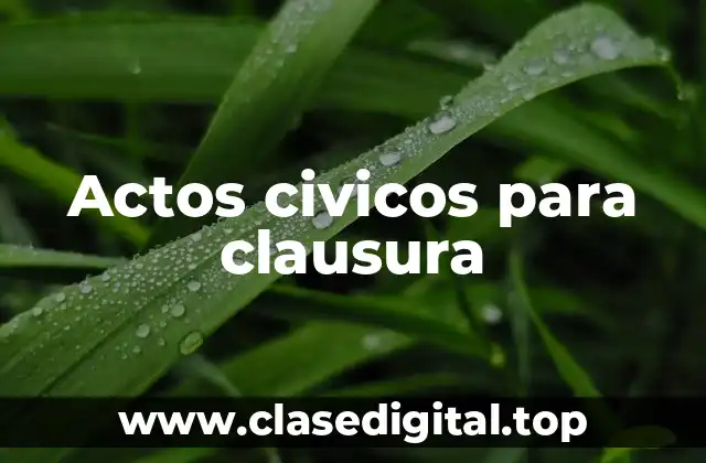 Actos civicos para clausura