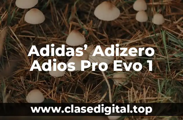 Adidas’ Adizero Adios Pro Evo 1
