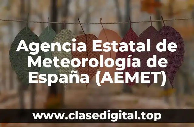Agencia Estatal de Meteorología de España (AEMET)