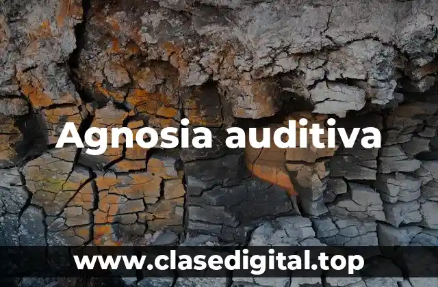 Ejemplos de agnosia auditiva