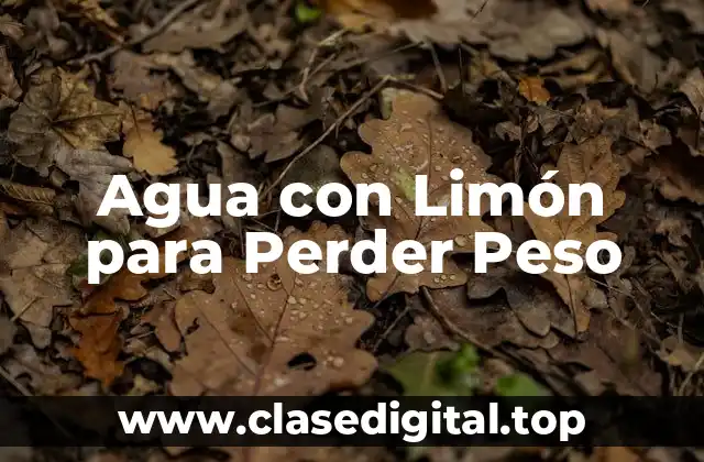 Agua con Limón para Perder Peso