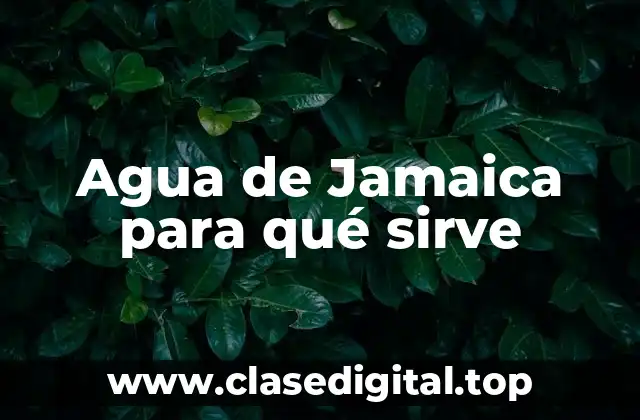 Agua de Jamaica para qué sirve