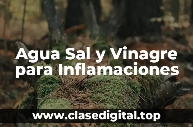 Agua Sal y Vinagre para Inflamaciones
