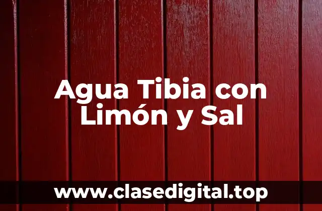 Agua Tibia con Limón y Sal