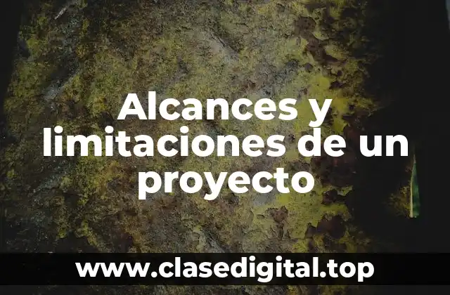 Alcances y limitaciones de un proyecto
