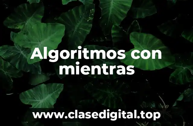 Algoritmos con mientras