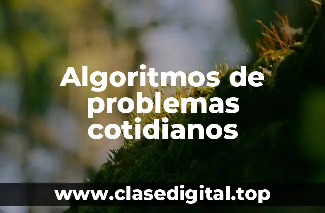 Algoritmos de problemas cotidianos