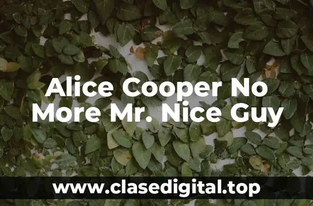 El Contexto Histórico de No More Mr. Nice Guy