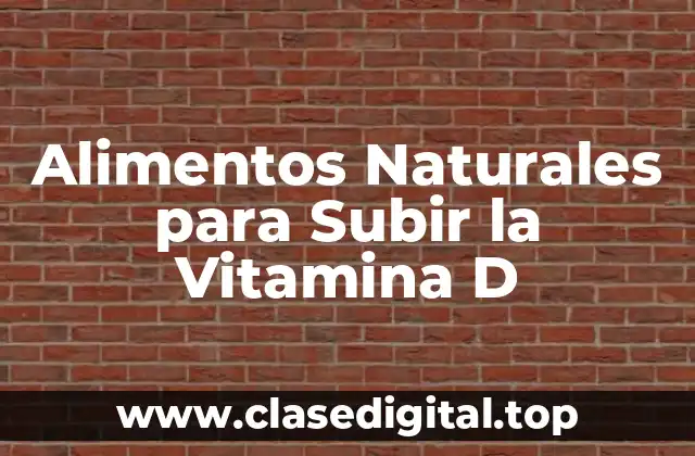 Alimentos Naturales para Subir la Vitamina D